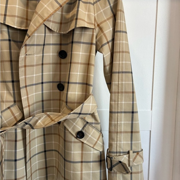Coach 1941 Plaid Print Trench Coat size XS new without tag - Picture 3 of 7